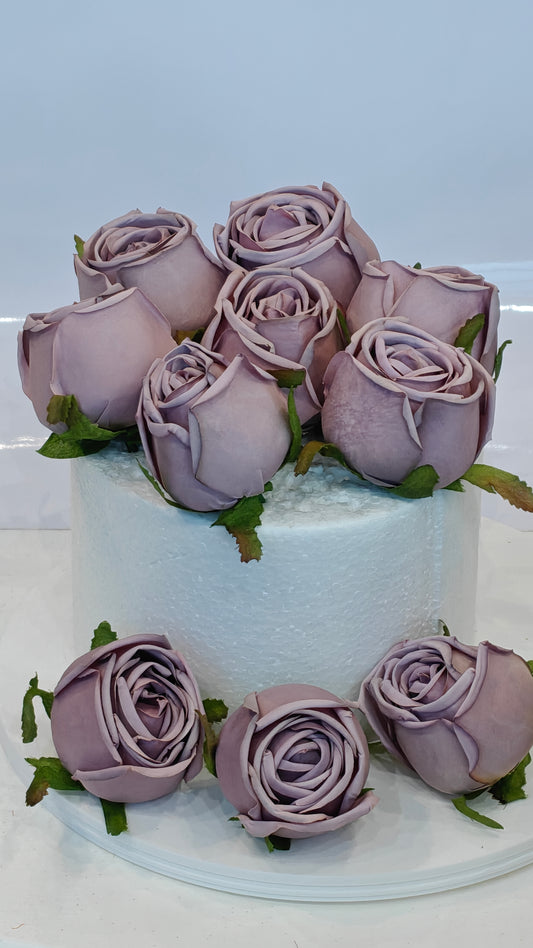 Lavender Cabbage Roses (Pack of 10)