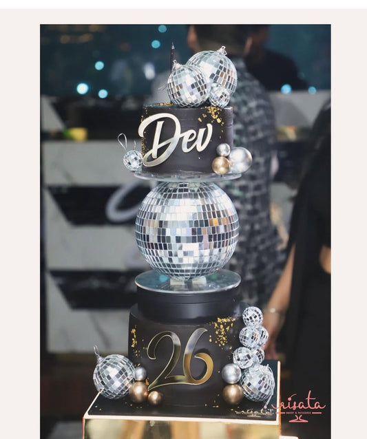 6 Inch Disco Ball Cake Spacer