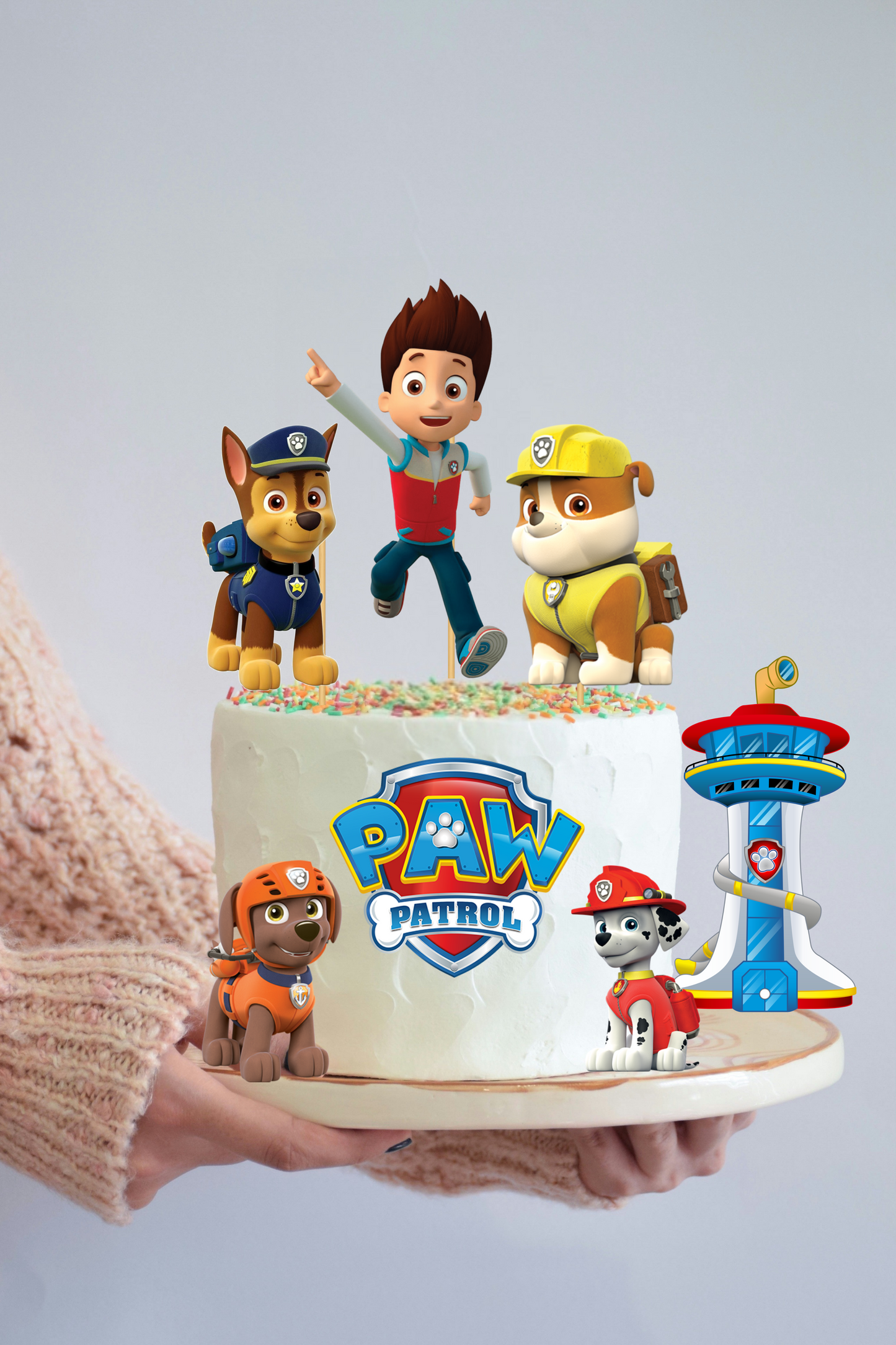 Paw Patrol Cardstock Cake Topper Set