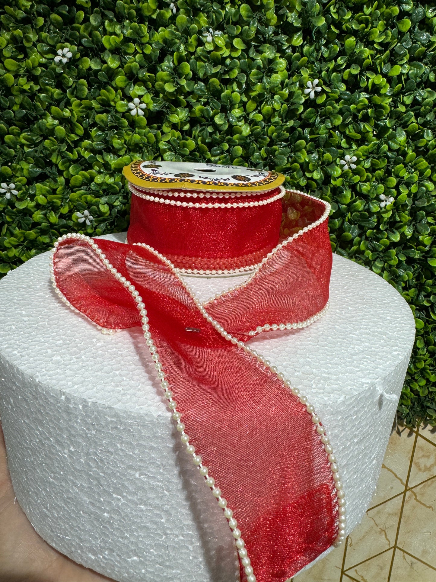 Pearl Ribbons 2" wide 9 meters long