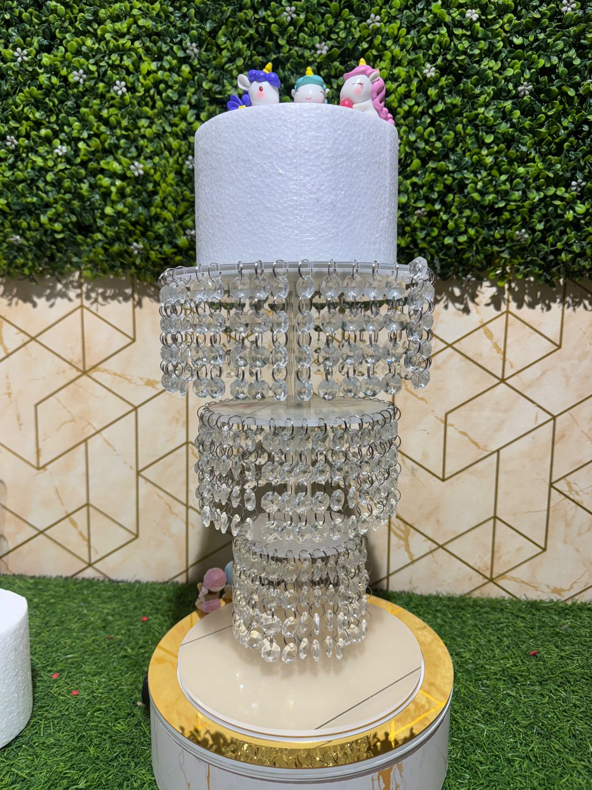 Triple layer Diamond Cake stand