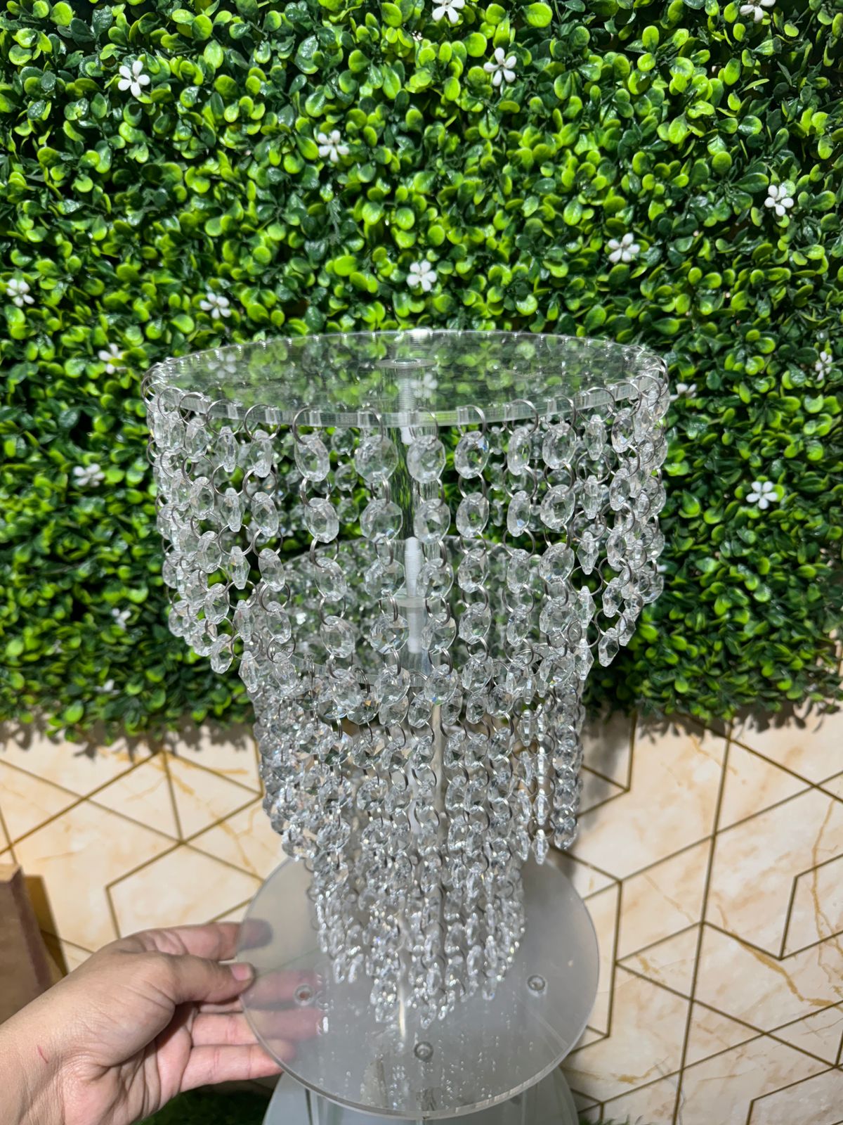 Triple layer Diamond Cake stand
