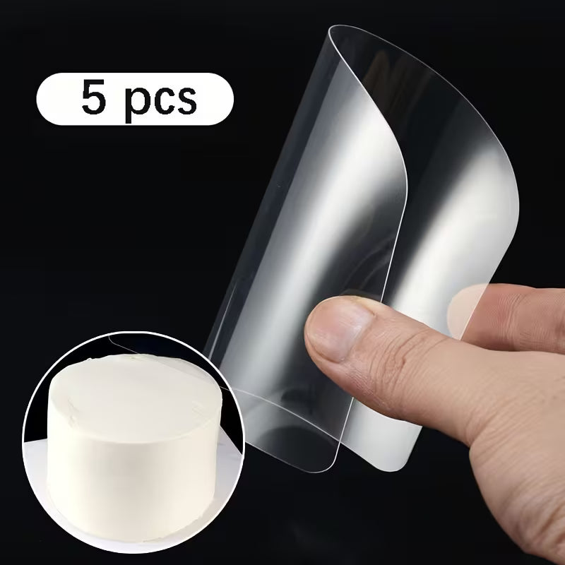Transparent Cake Smoothing Scraper Set – 5 Piece