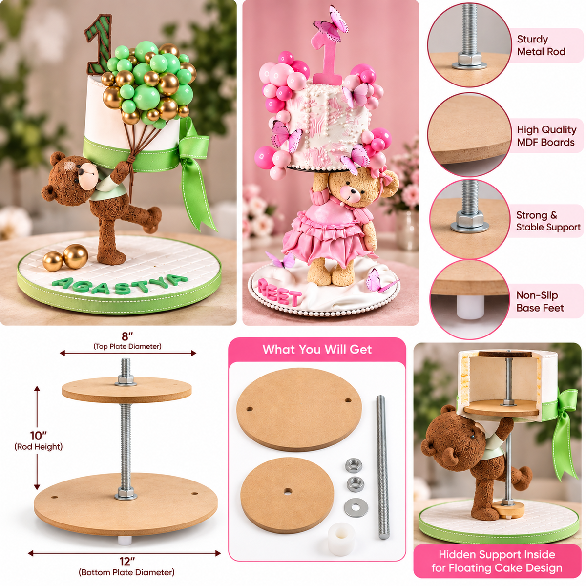 Anti Gravity Cake Stand 12*8