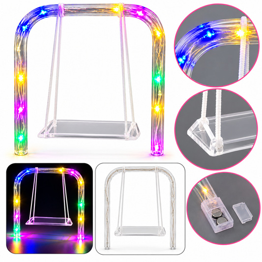 Swing Cake Topper with lights