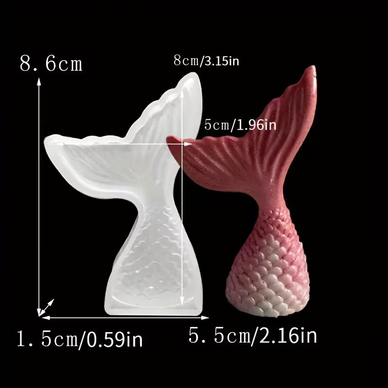 3pcs Mermaid Fish Tail Silicone Mold Set