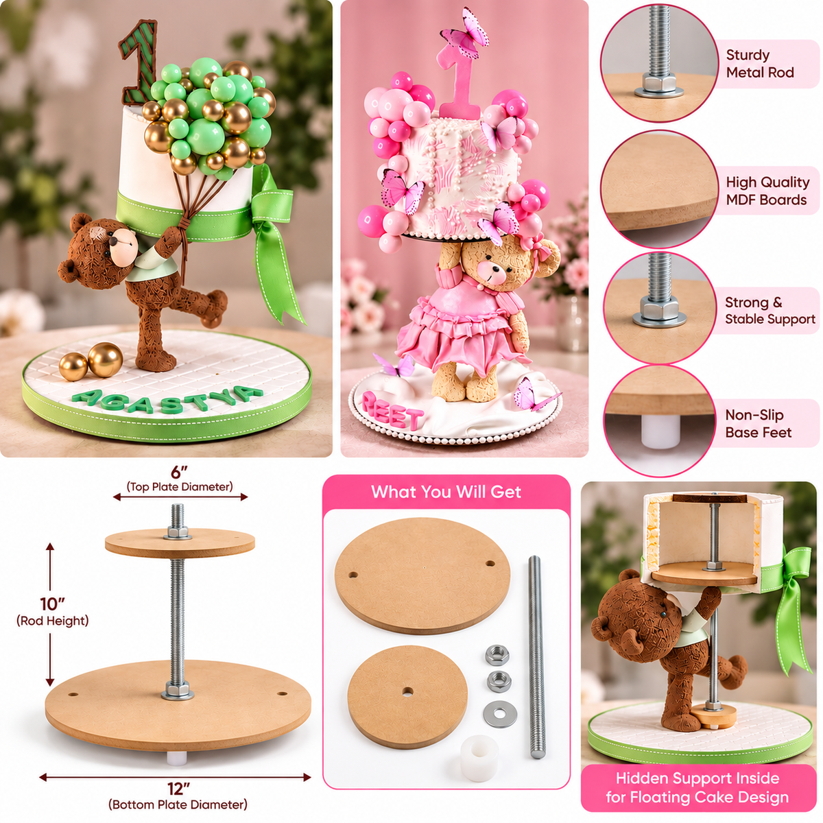 Anti Gravity Cake Stand 12*6