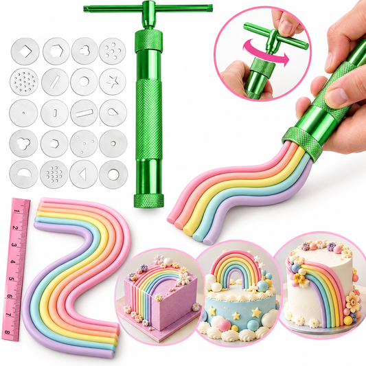 Rotary Fondant Extruder with Shaping Discs