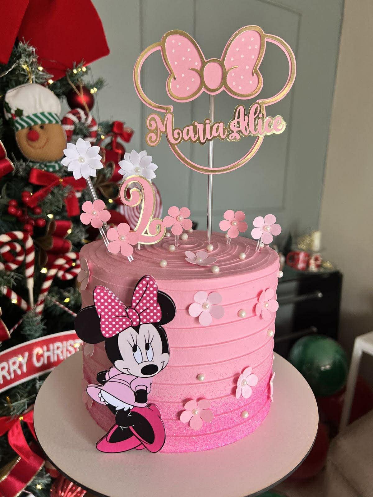 Minnie Mouse Cake Topper Set