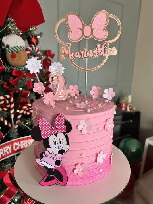 Minnie Mouse Cake Topper Set